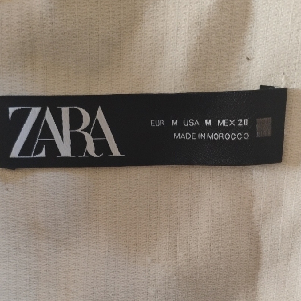 Zara Cream Utility Jacket Corduroy Tailored. Size Medium. Great For Fall. - Picture 2 of 9